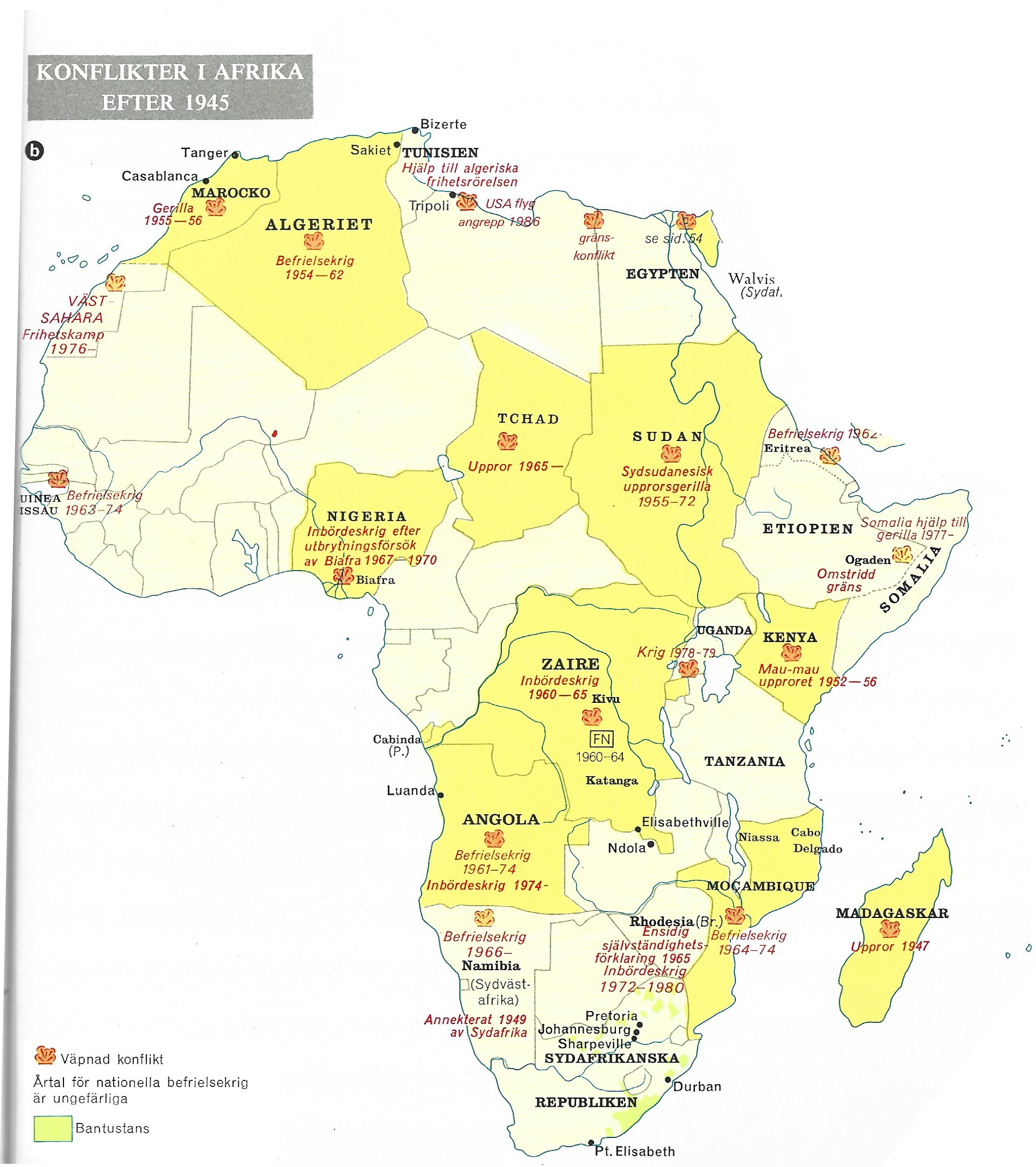 Konflikter Afrika efter 45