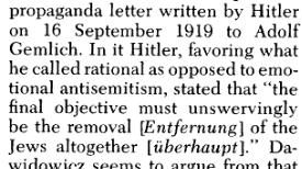 Hitler i ett brev 1919